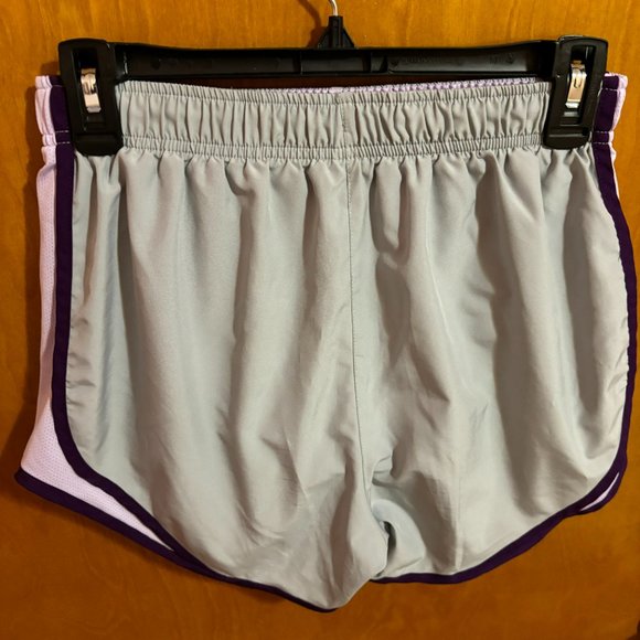 Nike Dri-Fit Athletic Workout Running Shorts, Grey & Purple, Women's Small - Picture 5 of 10